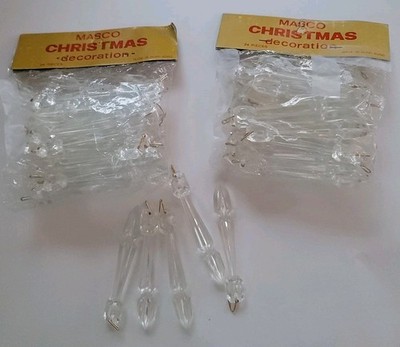 Vintage Masco Christmas Icicle 2 Pk, 24 ea Per Pk, Plastic