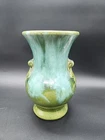 Vintage Brush McCoy Pottery 742 Green Aqua Drip Vase