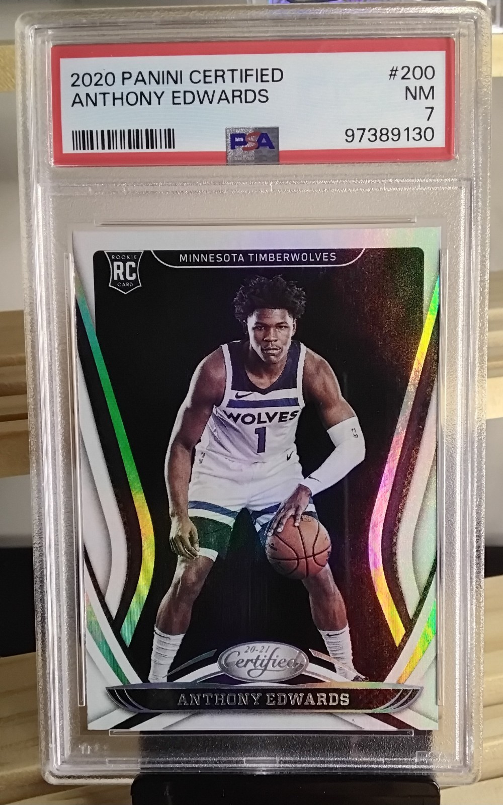 2020-21 Panini Certified - Anthony Edwards #200 (RC) PSA 7 ROOKIE Timberwolves