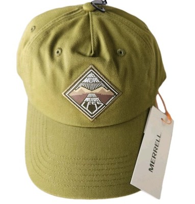 Merrell Snapback Hat Cap Adult OS ''Hike More Worry Less'' Iguana Green Hiking NWT