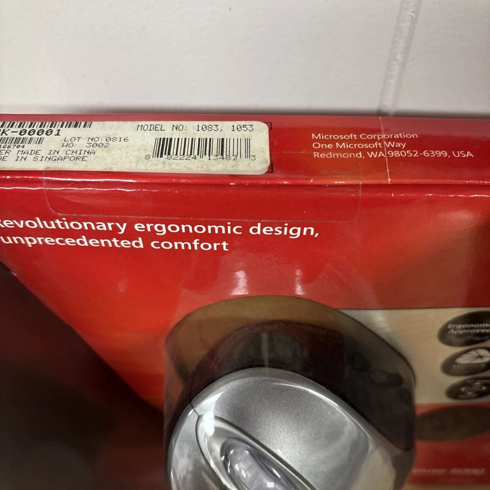 Microsoft 1083 Natural Wireless Laser Mouse 6000 Metallic Gray (69K-00001) New - Image 3 of 4