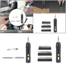 7.8V Compact Cordless Screwdriver Button Control 18x3cm with USB Cable