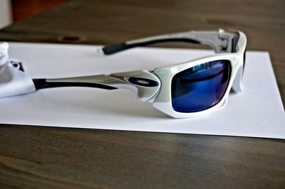 Oakley Scalpel White Chrome Polarized Ice / Monsterdog Fuel Cell Eye Jacket Five