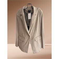 Evereve Weston Perforated Blazer Beige Medium NWT