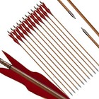 Archery Bamboo Arrows 32 inch Hunting Arrow for Recurve Longbow(Pack of 12)