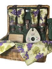 Wine & Cheese Picnic Basket for 4 w Insulated...