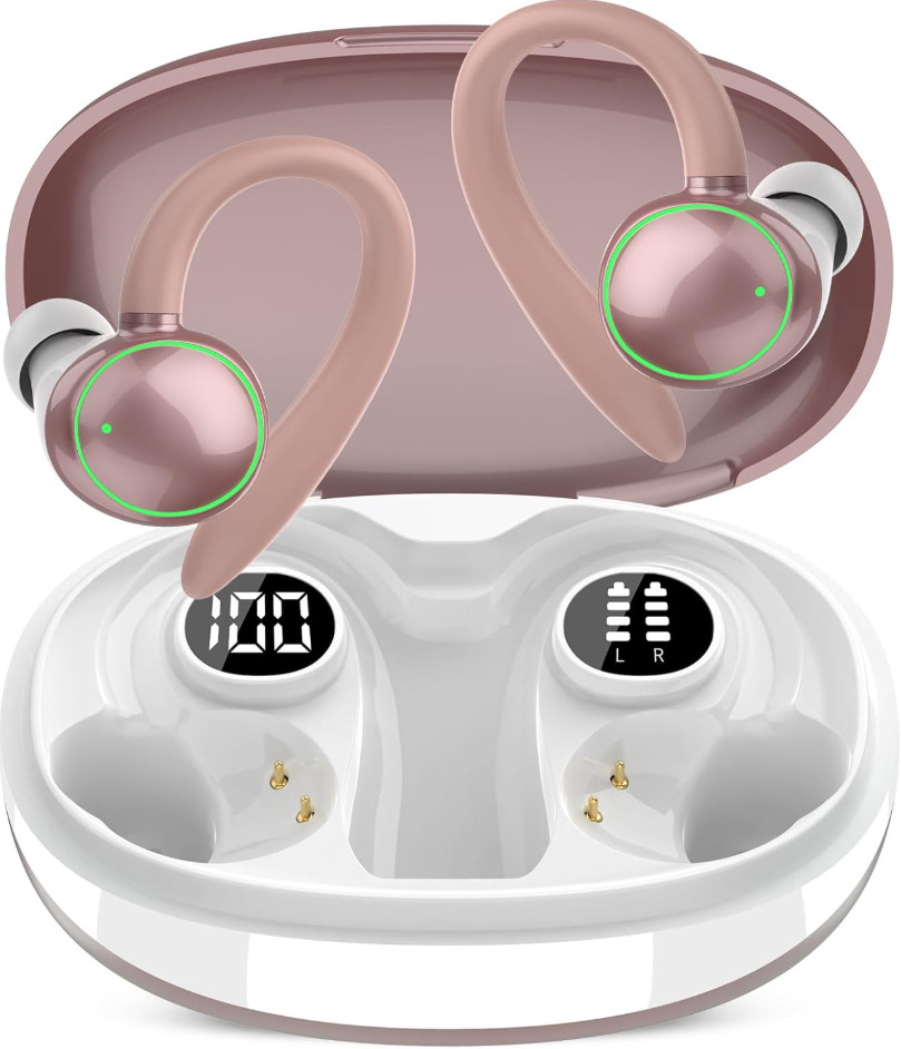Wireless Earbuds, Bluetooth 5.4 Headphones Sport, Over Ear B
