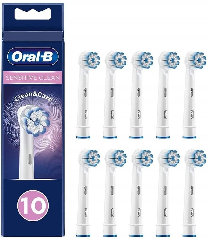 Oral-B Sensitive Clean Electric Toothbrush Heads - 10 Piece Bundle (2 Packs of 5