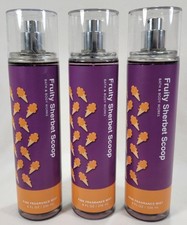 Bath Body Works FRUITY SHERBET SCOOP Fine Fragrance Mist 8 oz Lot of 3 Purple