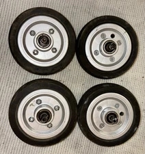 LOT OF 4 PRIDE JAZZY MOBILITY CHAIR 5" CASTER WHEELS w/BOLTS