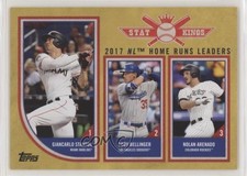 2018 Topps Big League Stat Kings Trio Gold Giancarlo Stanton Nolan Arenado 0x1