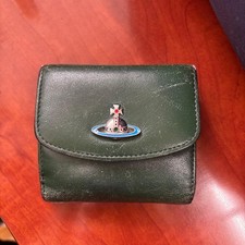 Vivienne Westwood Red D Leather Wallet Orb Logo Used Condition Vintage Japan