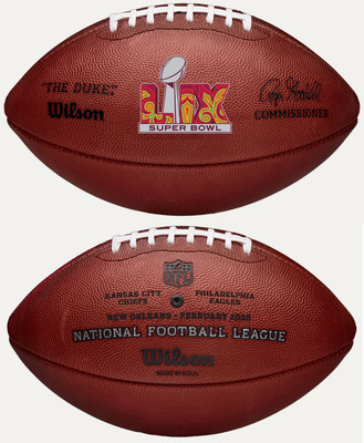 New Super Bowl LIX 59 Eagles v. Chiefs Official Leather Authentic