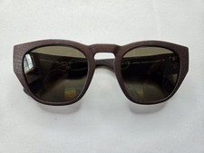 MYKITA MYLON TRINITY MD22 EBONY BROWN COL 322 w RAW GREEN SOLID LENS SUNGLASSES