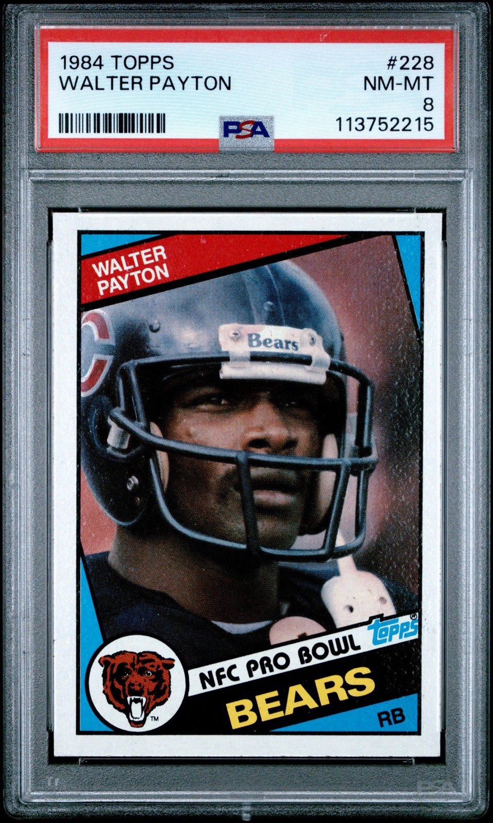 1984 Topps Football Walter Payton #228 PSA 8 NM-MT