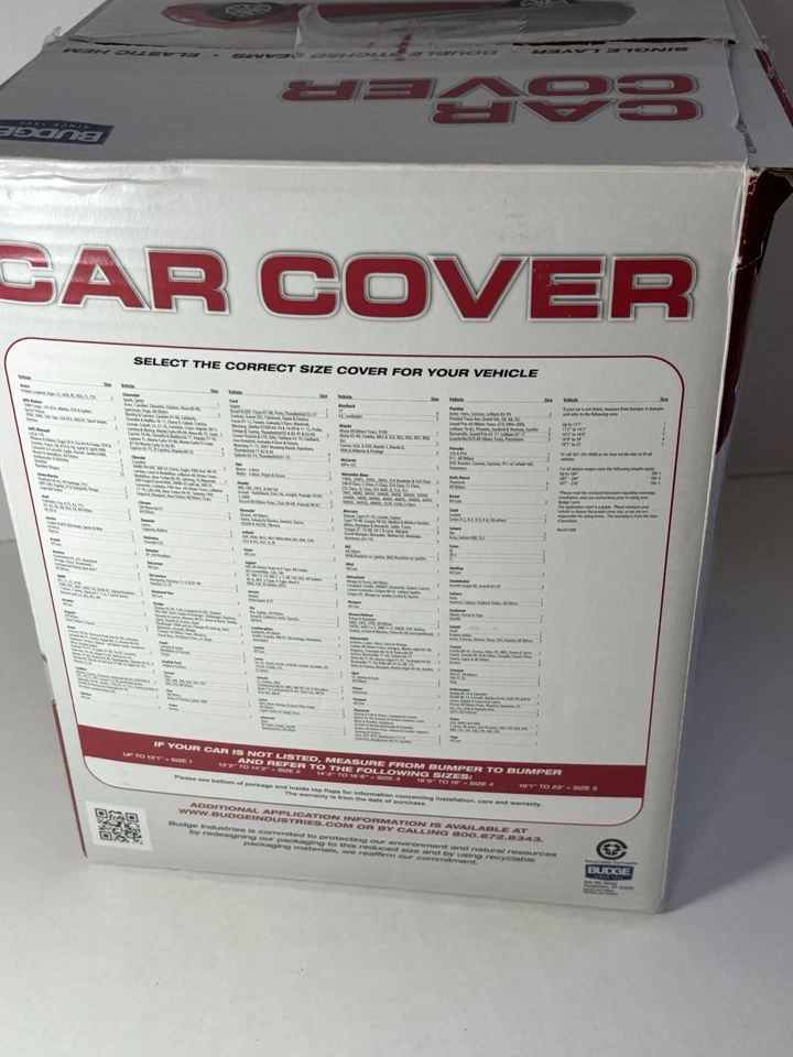 Cubierta de coche Budge tamaño 3 se adapta a sedanes de hasta 16'8" de largo con protección UV transpirable Foto 4 de 4