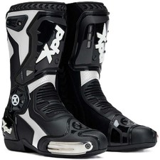 STIVALI BOOTS MOTO RACING XPD XP6 S BLACK WHITE NERO BIANCO  TG 44