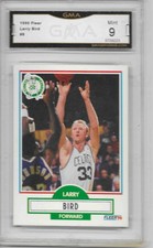 1991 fleer Larry Bird #8 GMA Graded Mint 9