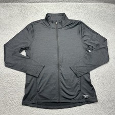 Reebok REW223JK04 Womens Large Black All Around Vector Full Zip Jacket 061478