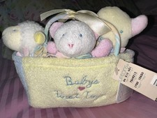 Vintage Eden rattle lamb duck teddy bear baby first toys New Plush NWT Stuffed