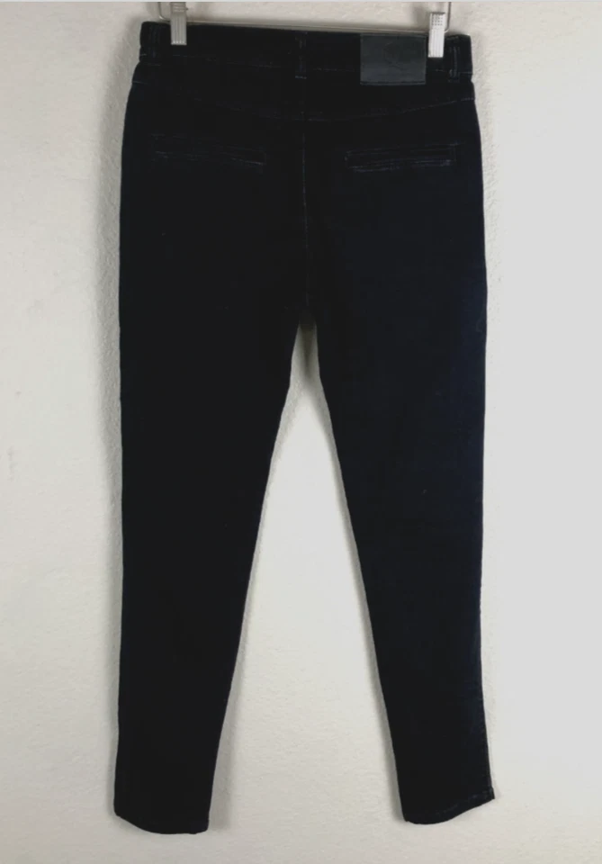 Pantalones de mezclilla McQ Alexander McQueen para mujer 28 recubiertos negros ajustados de cuero PU Foto 2 de 4