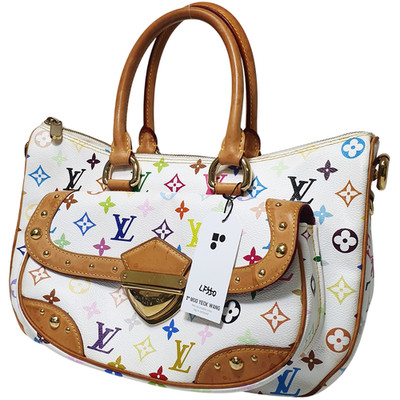 TARIFF FREE Authentic Louis Vuitton Rita Monogram Multicolor Blanc M40125 LF550