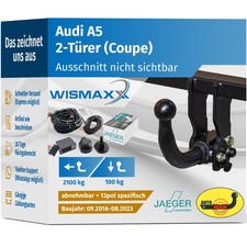 ANHÄNGERKUPPLUNG abnehmbar für Audi A5 F53, F5P 16-23 +13pol E-Satz spezifisch