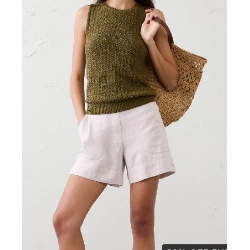 Banana Republic Anyday High Rise Linen Shorts Flax Beige XS Pull On
Opens in a new window or tab