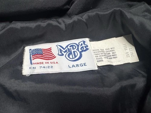 Vintage MBA Miller Racing Team Zip Jacket Black MADE IN USA SZ L EUC image 3