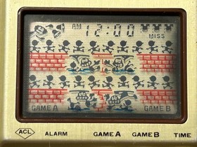 Nintendo Game & Watch Manhole MH-06 Gold 1981 Box Manual Power-On Tested Japan