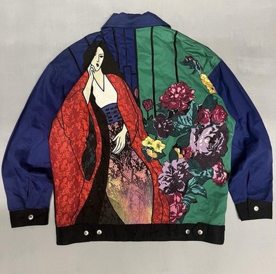 Vintage 1990s Together Modigliani Flower Picasso Style Jacket Size Small