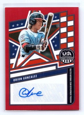 Orion Gonzalez 2024 Stars & Stripes USA 16U/17U National Team Auto Red #/99