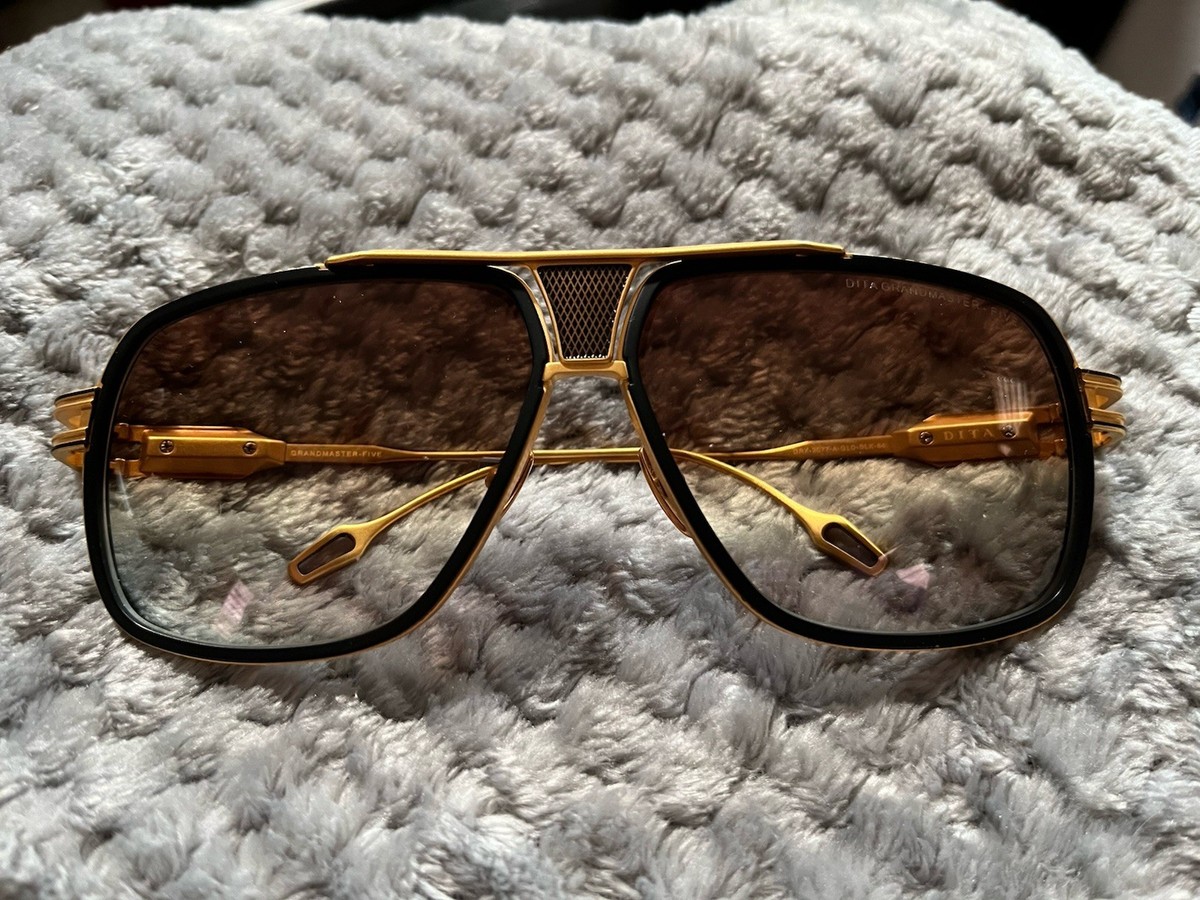 DITA Grandmaster-Seven DRX-2077-A-GLD-BLK-64 Sunglasses Gold Black