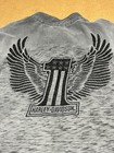 Harley Davidson Burnout Henley Long Sleeves Men’s Shirt Sz L Embroidered Graphic