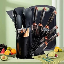 Kitchen Knife Set High Carbon Stainless Steel Knives Ultra Sharp Chef Cleaver US