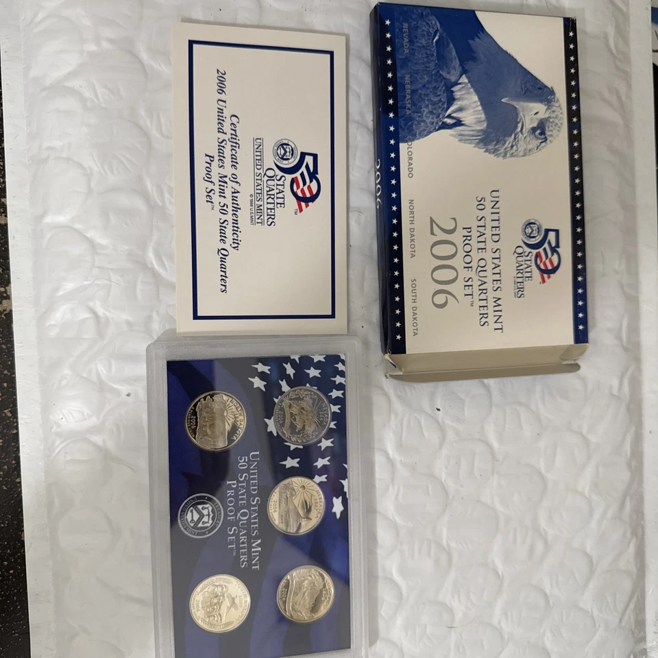 2005 2006 2007 2008 2009 United States Mint State Quarter Proof Sets W/ COA - Image 4 of 4