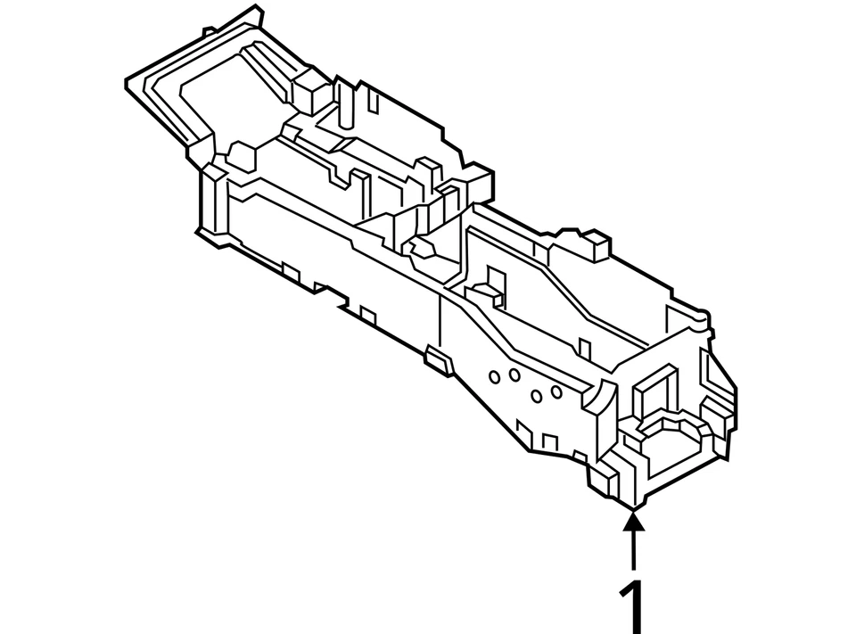 2015 - 2021 FORD EDGE CENTER CONSOLE REAR TRIM PANEL W/ CHARGING PORTS | BEIGE - Image 4 of 4