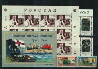 Färöer Briefmarken 1 Steckkarte postfrisch/gestempelt
