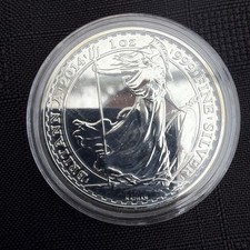 2014Silver Britannia 1oz Coin, UK Royal Mint, .999 Bullion, Capsule