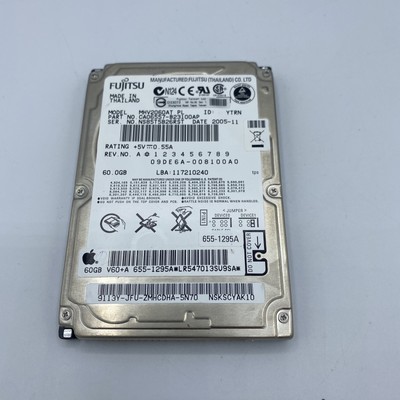 Bootable MacOS 2.5'' ATA IDE Hard Drive 60GB Fujitsu Apple OS 9 OS X