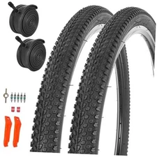 2-Pack 26 Inch Bike Tires 26 x 2.125, Mountain Bike Tires & Tubes Set, Folding 