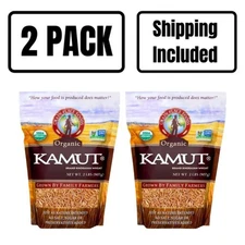 Organic Kamut Khorasan Wheat | 2 lb | Pack of 2 | Non-GMO | Shipping Included |