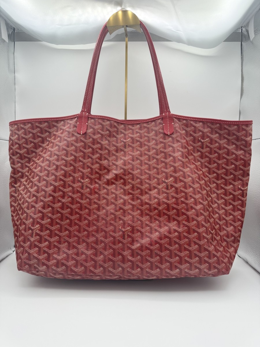 GOYARD トートバッグ St.Louisボルドー ポーチ付き Goyard St Louis GM Red Goyardine Tote with Pouch - Authentic