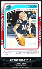Casey Washington 2024 Panini Donruss Rated Rookie RC Atlanta Falcons #392