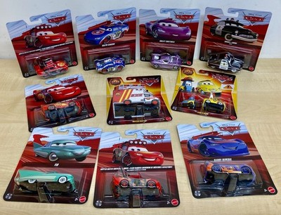 4er Set Disney Cars inkl. Lightning McQueen, Mater, Carla, Holley, Flo & Finn