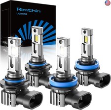 9005/HB3 H11/H8/H9/H16 LED Bulbs Combo, 120W 32000 LM Super Bright 6000K Cool