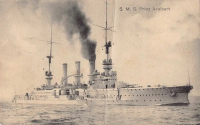 Panzerkreuzer S.M.S. Prinz Adalbert 1915 Ansichtskarte kaiserl. Marine erster WK - Bild 1 von 4