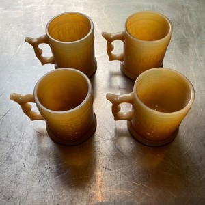 4 Vintage Whataburger Butterscotch Buffalo Nickel Indian Head Coffee Mugs