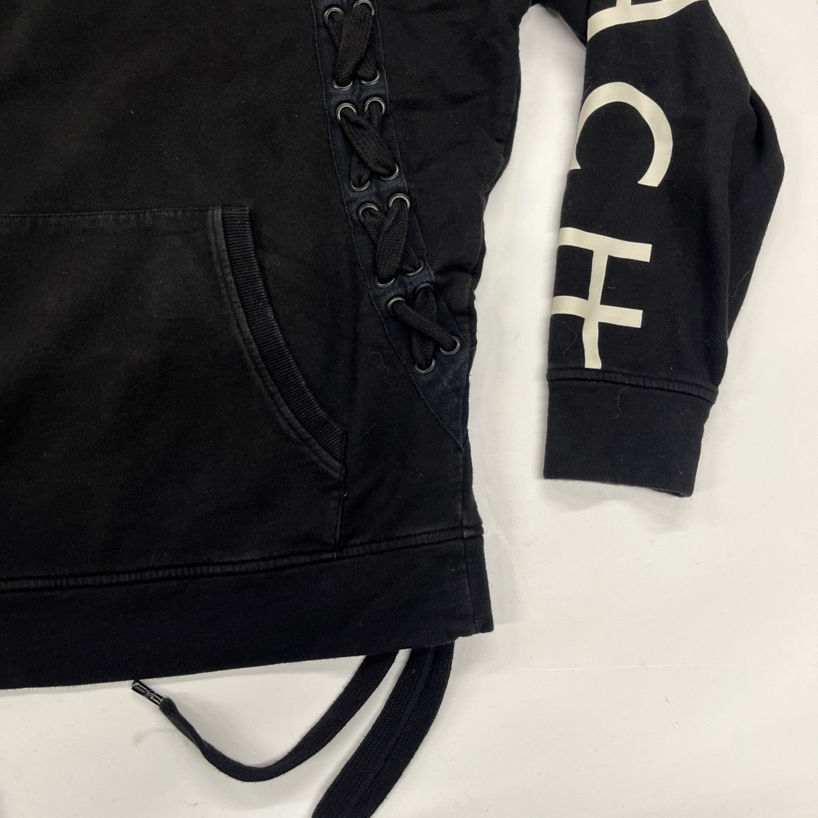 Preach Black Small Oversized Drawstring Hoodie - image 5