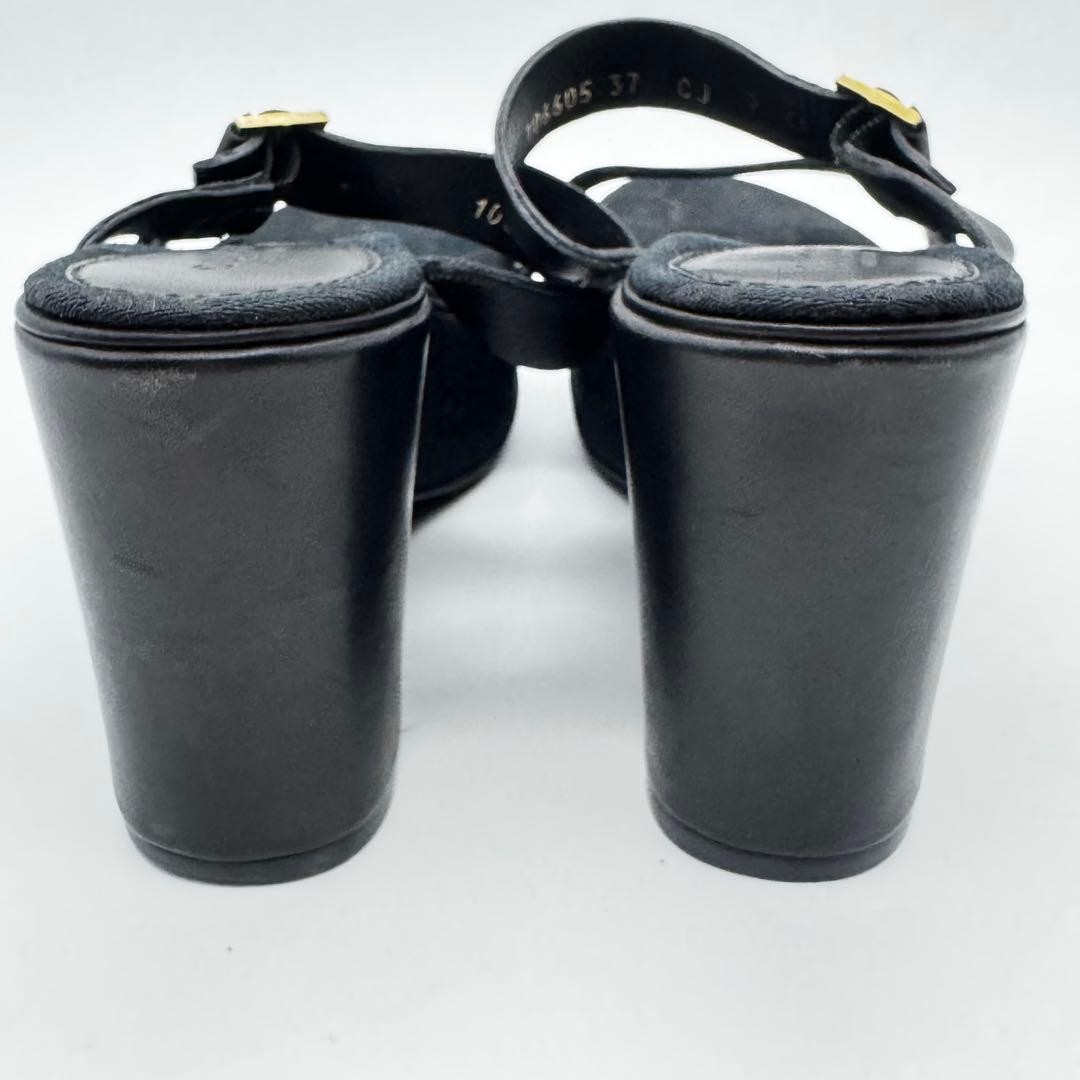 GUCCI Mules Sandals Heel GG Leather Black EU37/US7 116129c thumbnail 17